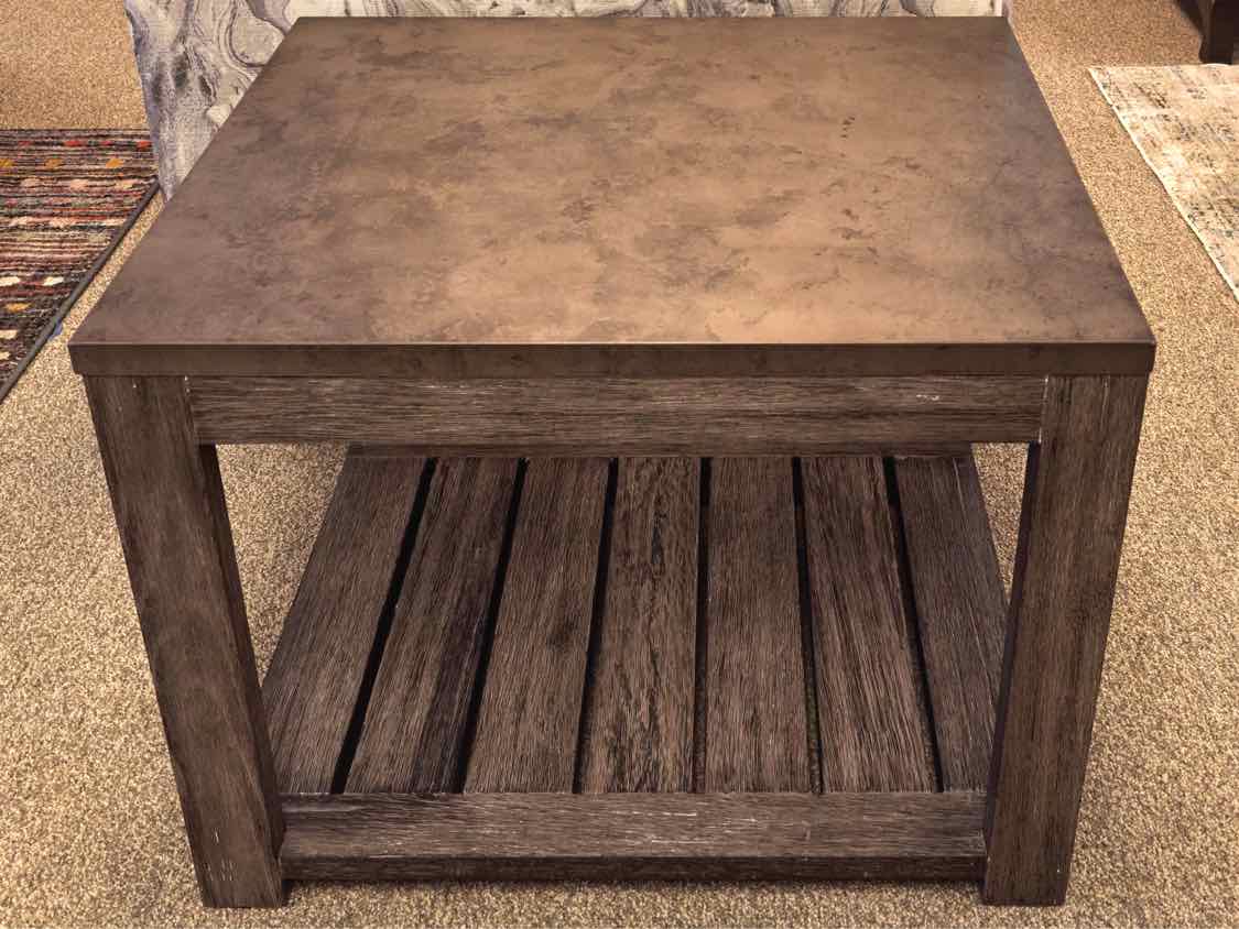 Ethan Allen 'Gannett' Rustic Side Table