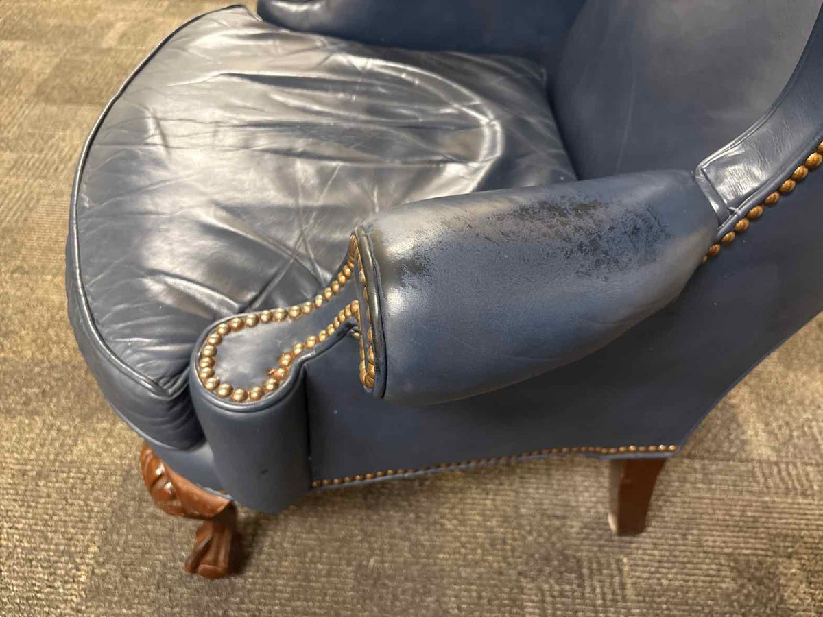 Classic Leather Wingback Chair