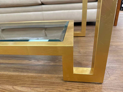 Worlds Away 'Winston' Gold Cocktail Table