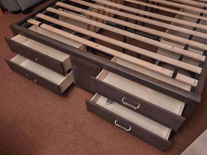 Ashley Furniture Queen 6 Drawer Storage  Bed In Slate Grey Finish