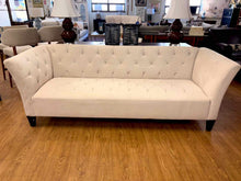 Cream Tufted Wingback Sofa
