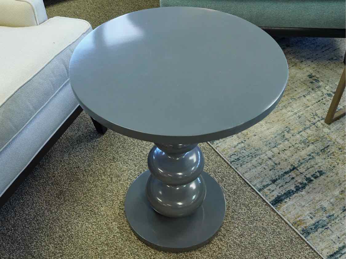 Grey Painted Bobbin Side Table