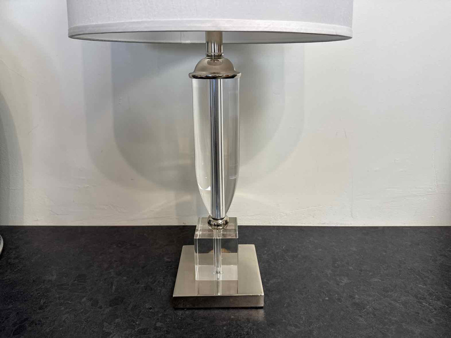 Curved Table Lamp with Crystal Base