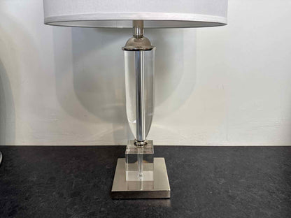 Curved Table Lamp with Crystal Base