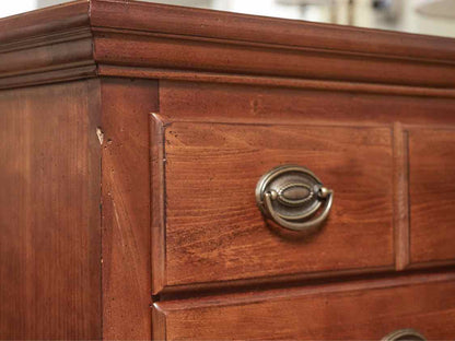 Pair of Cherry Finish Two Drawer Nightstands