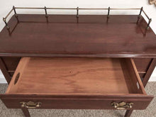 Hitchcock Cherry Console with 1 Drawer & Brass Gallery