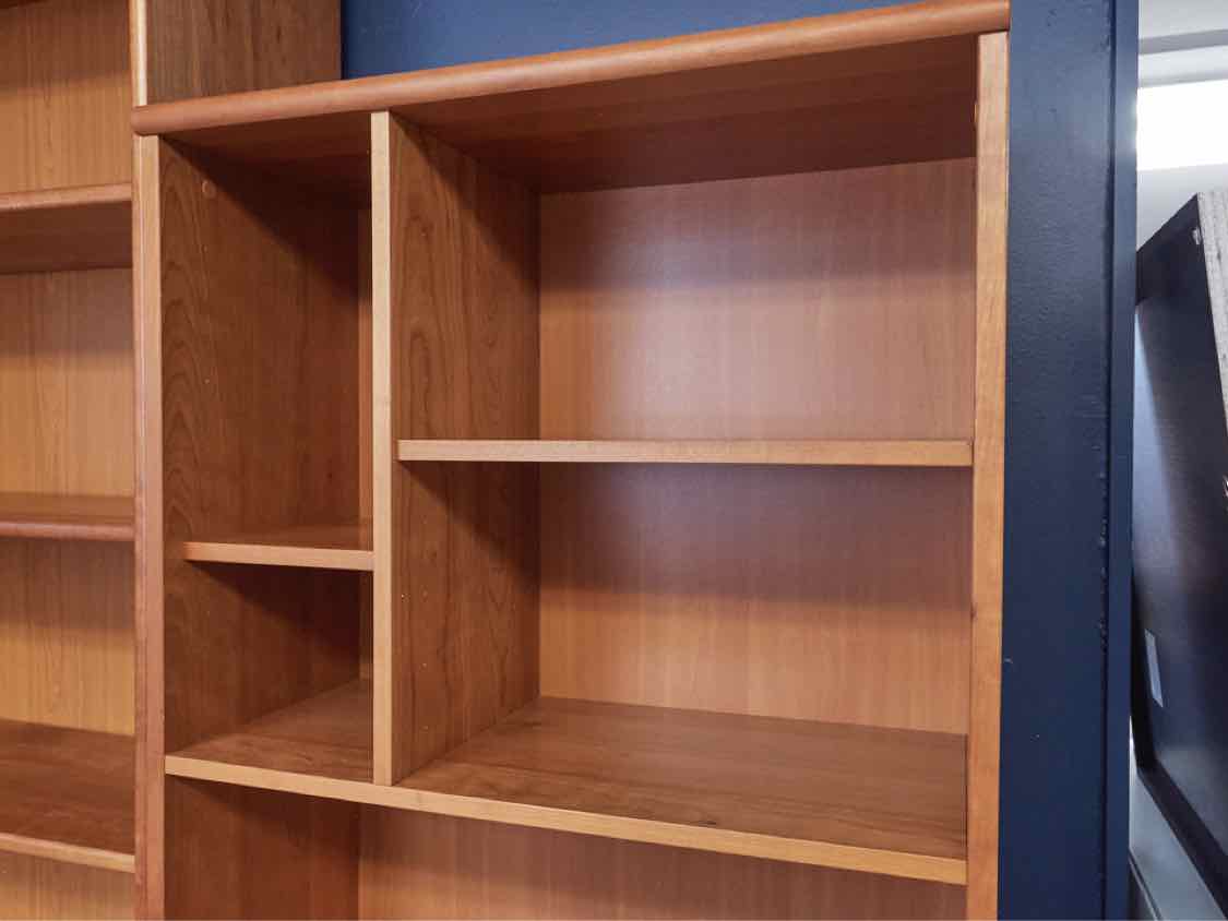 Bookcase with Lateral File Cabinet in Maple with Cherry Finish