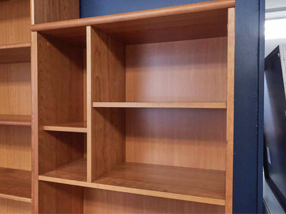 Bookcase with Lateral File Cabinet in Maple with Cherry Finish