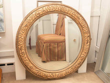 Brushed Gold Finish Scroll Design Mirror