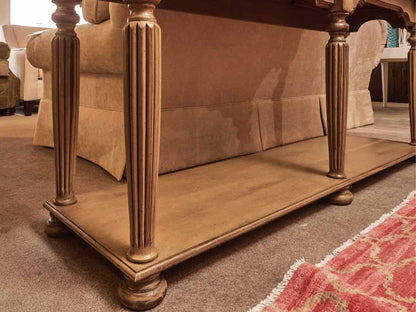 David Lee  Sage Green Finish 3 Drawer & Lower Shelf Console