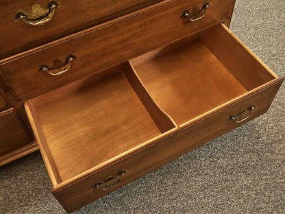 Ethan Allen Maple Double 9 Drawer Dresser