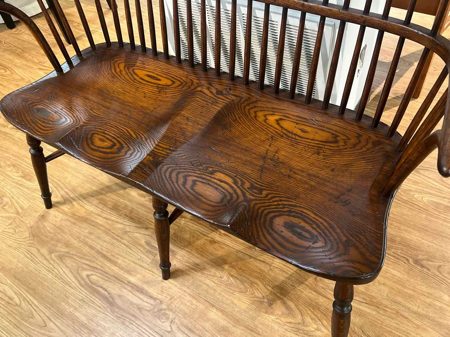 Antique Bowback Windsor Bench