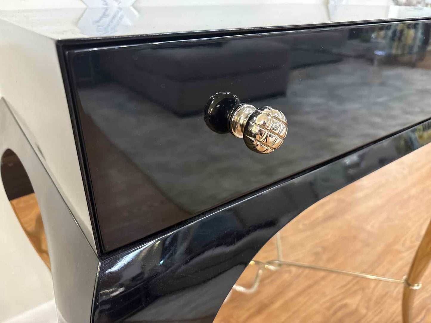 Caracole Black Lacquer Accent Table