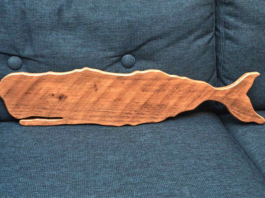 Recycled Wood Whale Wall Decor