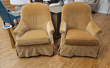Ethan Allen Pair of Deep Gold Swivel Chairs