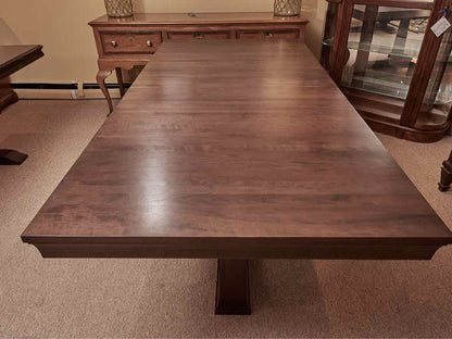 Gat Creek Cherry 'Latham' Pedestal Extension  Dining Table In  Cocoa Finish