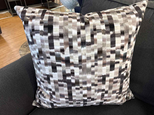 Geometric Pixel Accent Pillow