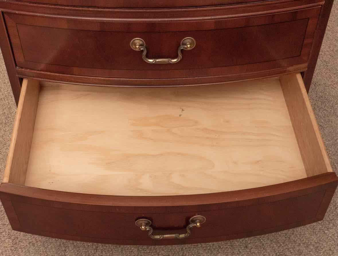 Pair of Ethan Allen Mahoagny 4 Drawer  Nightstands