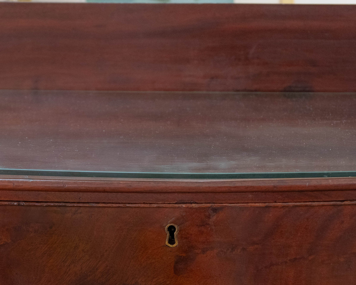 Crotch Mahogany "Sheraton Style" 4 Drawer Chest