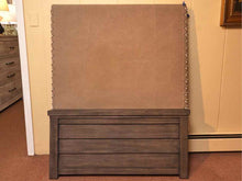 Legacy Classic 'Big Sky' Twin Oak Bed with Grey Canvas Headboard