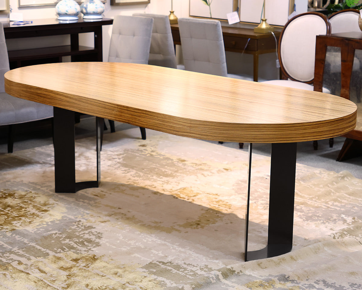 Antoine Proulx Contmporary Dining Table With Metal Legs