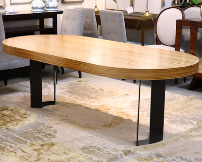 Antoine Proulx Contmporary Dining Table With Metal Legs