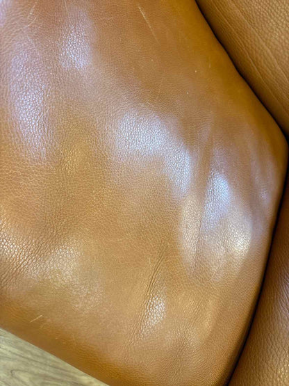 Roche Bobois 'Ascot' Cognac Leather Sofa