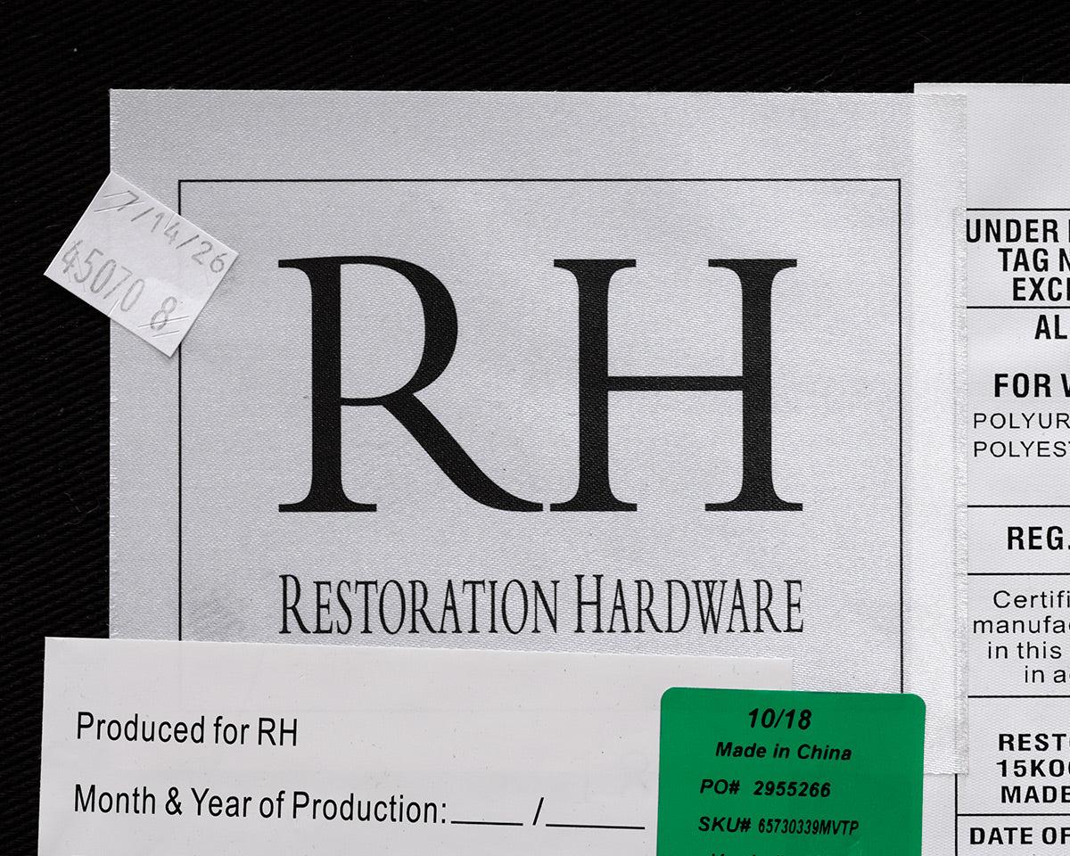 Restoration Hardware King Modena Fabric Horizontal Channel Panel Bed