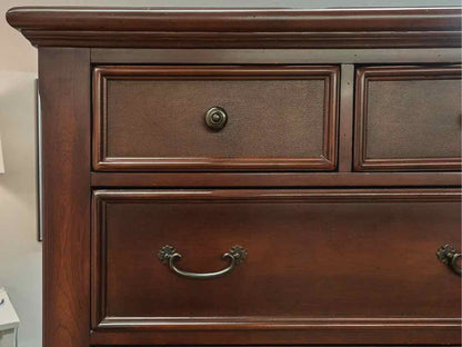 Tall Chest in Cherry Finish with Pewter Pulls