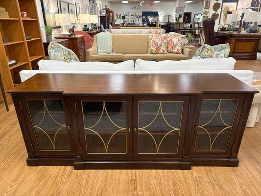 Ethan Allen Inlaid Mahogany Media Console