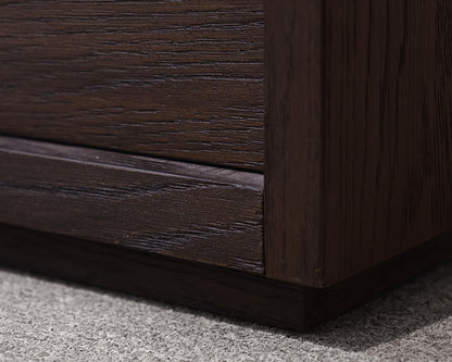 Restoration Hardware Bezier 6-Drawer Low Wide Dresser in Brown Oak and Steel