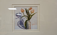 'Milk Bottle Floral A' in Champagne Frame