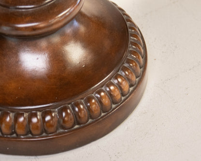 Pineapple Base Octagonal Lamp Table in Dark Finish