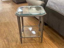 Silver and Glass Side Table