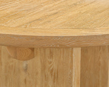 Light Washed Round Dining Table In Natural Reclaimed Wood Finish
