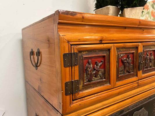 Antique Chinese Campaign Style Dresser
