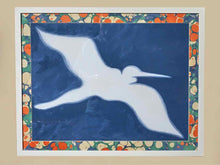 'Egret  Flight I' Art Print In White Shadowbox Frame