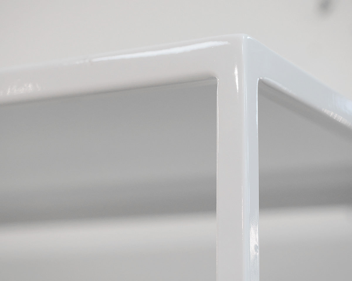 White Metal MCM Bookcase