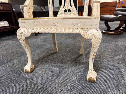 Distressed Chippendale Arm Chair