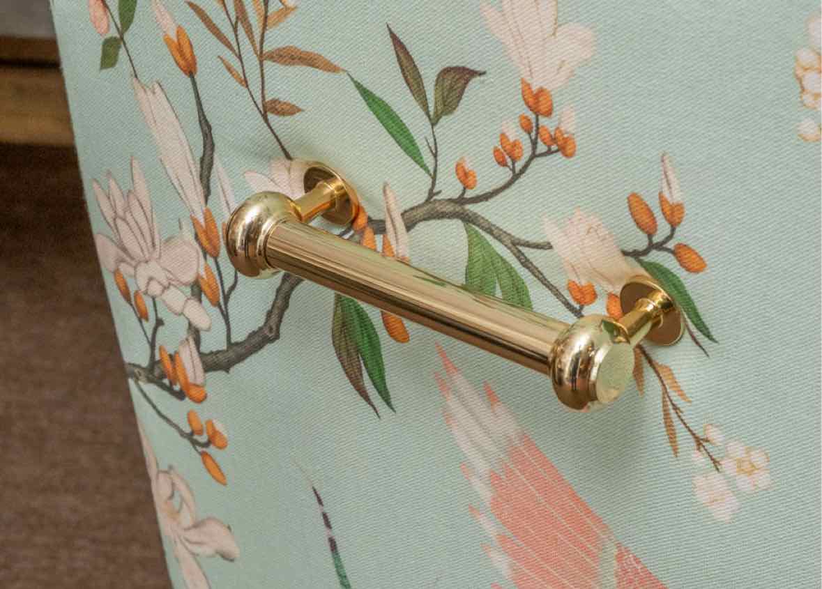 Set of (8) Anthropologie'Havenview ' Elowen Teal Floral  Dining Chairs