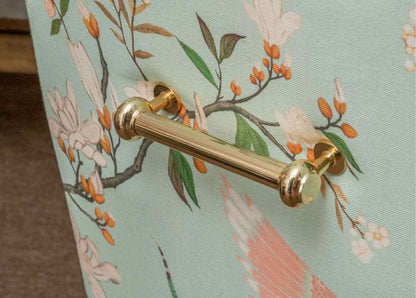 Set of (8) Anthropologie'Havenview ' Elowen Teal Floral  Dining Chairs