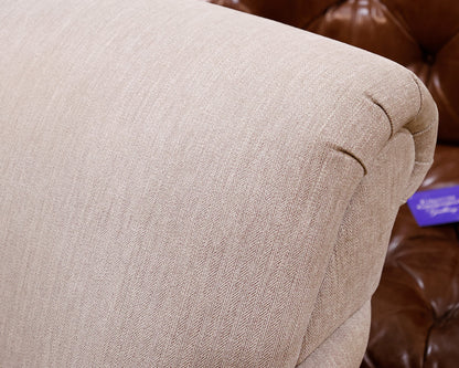 Pair of Ferrell + Mittman Rolled Arm Accent Chairs