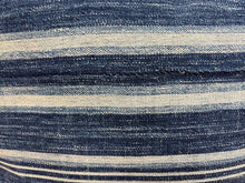 Textured Blue Stripe Accent Pillow