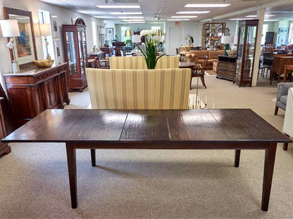 Maple Dining Table with Dark Distressed Finish & (2 )17.5 Leaves