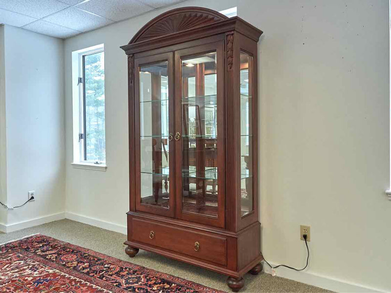 Ethan Allen British Classics Cherry Two Door Display Cabinet