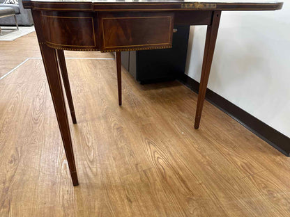 Mahogany Inlaid Flip Top Game Table