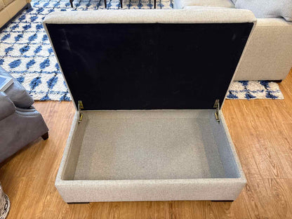 Crate & Barrel 'Axis' Sofa w/Storage Ottoman