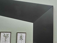 Black Slant Angled Top Contemporay Floor Mirror