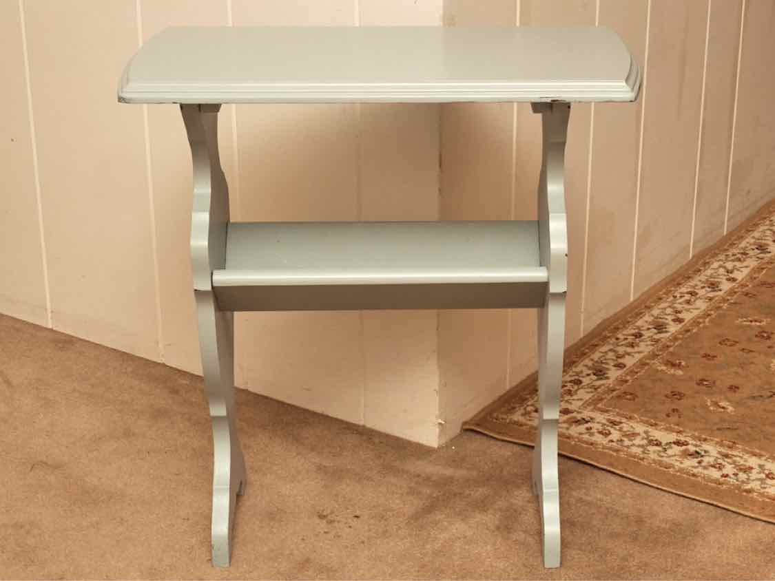 Pewter Gray  Finish Side/Book  Table