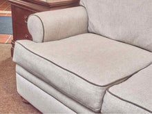 Braxton Culler Light Gray With Piping 3 Cushion 2 Toss Pillows  Sofa